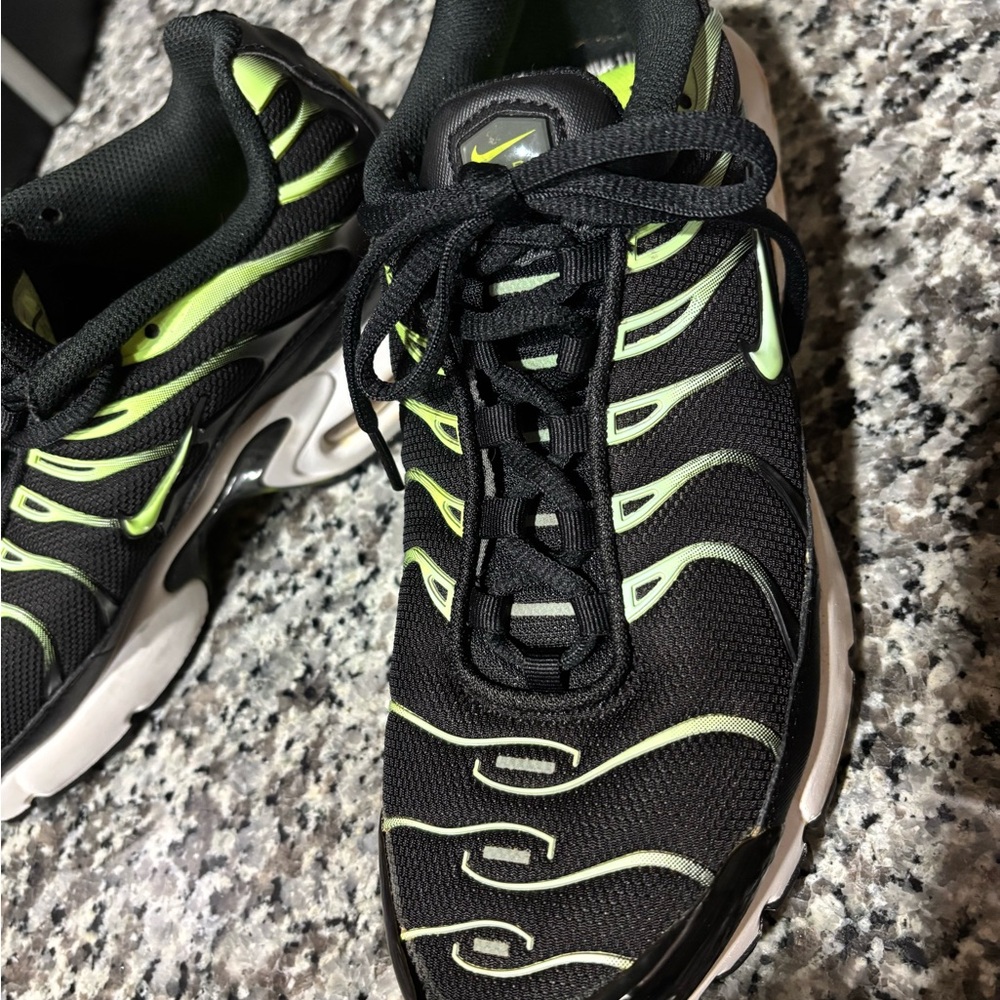 Nike AIR Black and Lime Green Athletic Shoes